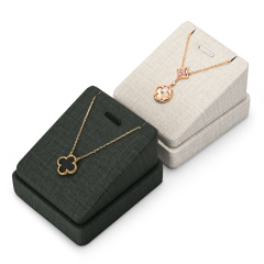FANXI High Quality PU Leather Jewelry Display Stand Set Pendant Exhibitor Shop Organizer Necklace Display Shelf