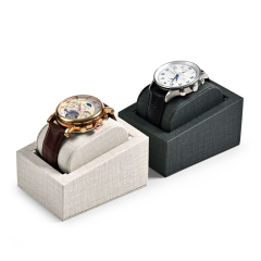 Fanxi Hot Sale Black Pu Leather Watch Display Different Size For Men Watch Stand With Custom Logo And Design