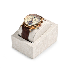 Fanxi Hot Sale Black Pu Leather Watch Display Different Size For Men Watch Stand With Custom Logo And Design