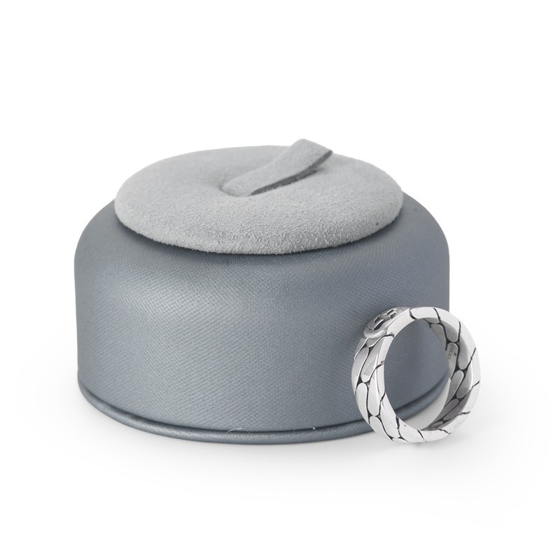 FANXI Wholesale Custom Grey PU Leather Jewelry Display Stand Ring Holder for Jewellry Store