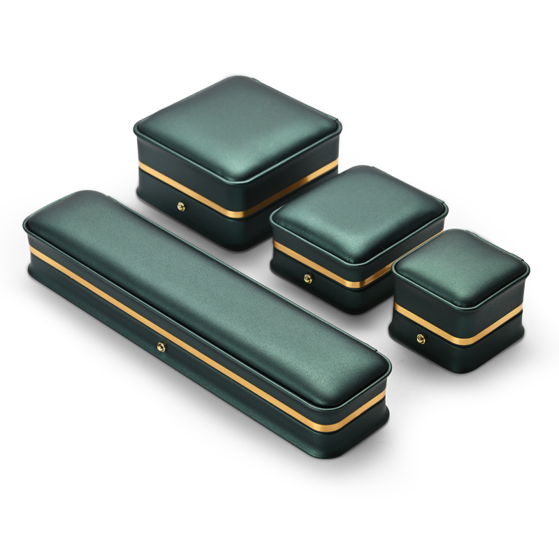 Fanxi New Wholesale Jewellery Packaging Box Ring Necklace Boxes With Button Leatherjewelry Packing Gift Box
