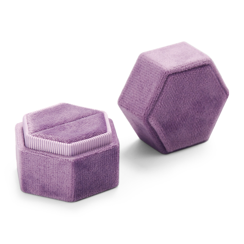 Fanxi Hot Sale Purple Octagonal Custom Jewelry Packaging Box For Ring Jewelry Gift Package Box With Customized Logo