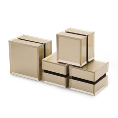 FANXI Luxury Gold Jewellery Boxes For Ring Bangle Bracelet Watch Necklace Packaging Custom Logo Spray Paint Jewelry Box