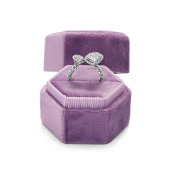 Fanxi Hot Sale Purple Octagonal Custom Jewelry Packaging Box For Ring Jewelry Gift Package Box With Customized Logo