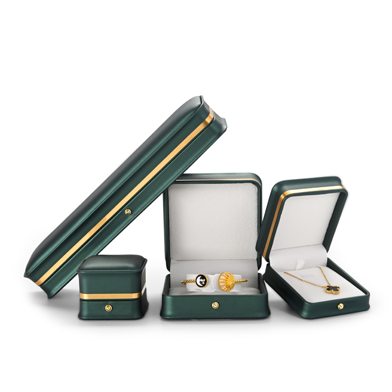 Fanxi New Wholesale Jewellery Packaging Box Ring Necklace Boxes With Button Leatherjewelry Packing Gift Box