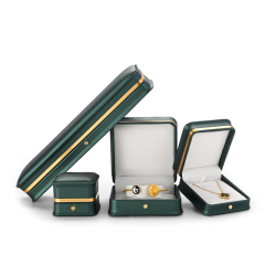 Fanxi New Wholesale Jewellery Packaging Box Ring Necklace Boxes With Button Leatherjewelry Packing Gift Box
