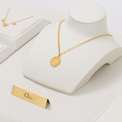 FANXI New Model Jewelry Display Sets With White PU Leather For Ring Earring Window Display Sets