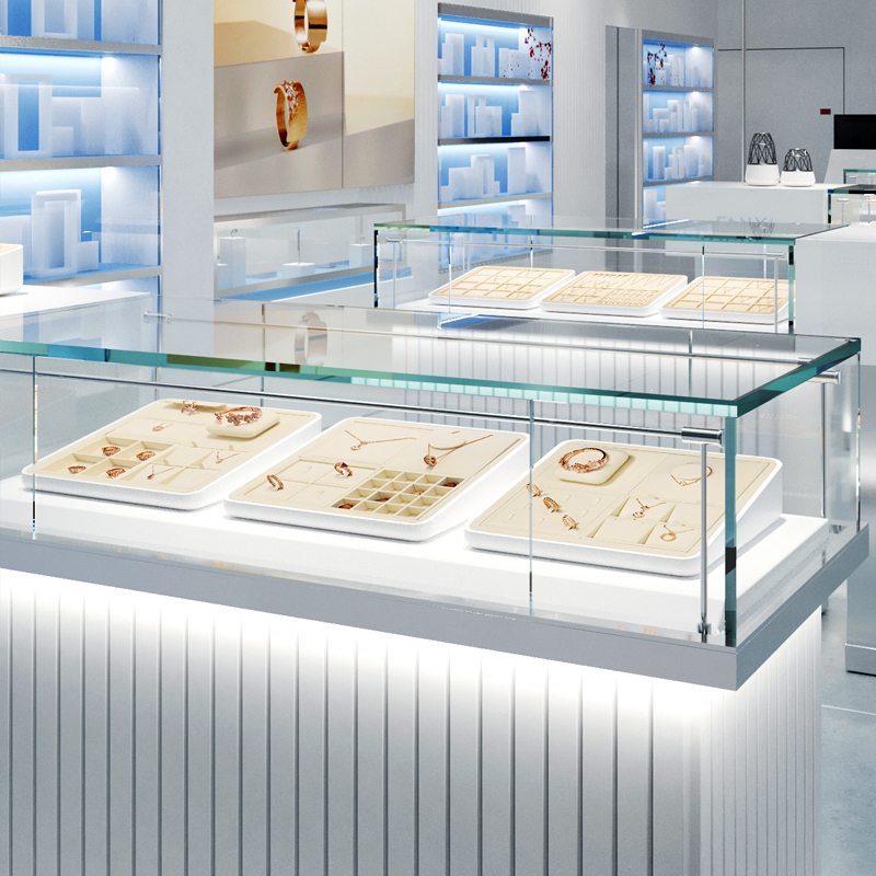 2023 Fanxi New Custom Jewelry Display Set For Bracelet Necklace Ring Exhibitor Organizer Holder Leather Jewelry Display