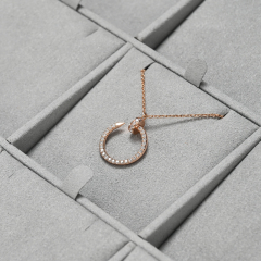 Fanxi New Fashion Light Grey Jewelry Display Set Detachable Microfiber Necklace Ring Pendant Display for Jewellry Store