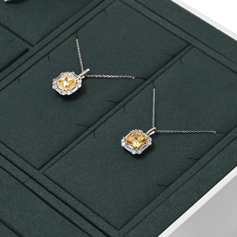 New Arrival Jewelry Display Tray for Showcase Luxury Green Microfiber Ring Pendant Earring Display Set For Jewellry Store