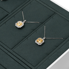 New Arrival Jewelry Display Tray for Showcase Luxury Green Microfiber Ring Pendant Earring Display Set For Jewellry Store
