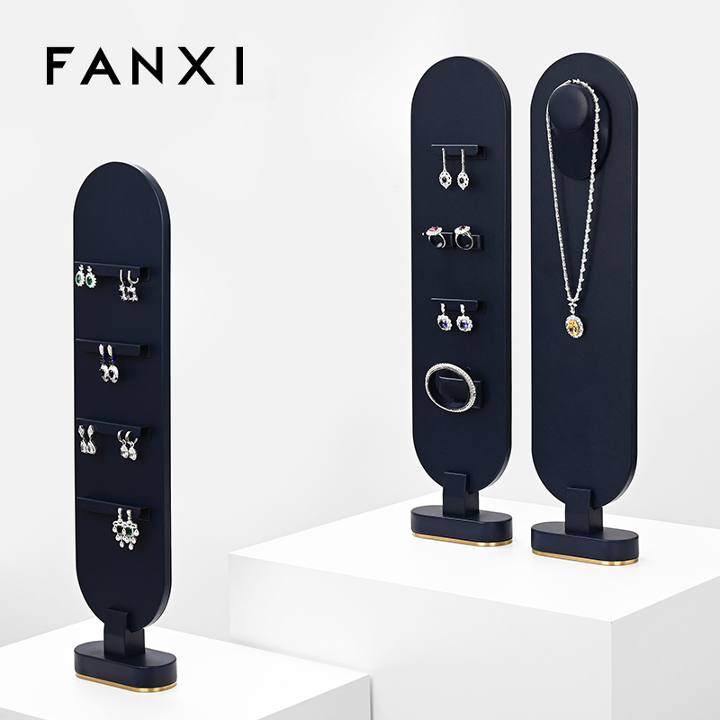 FANXI New arrival design earring necklace jewelry display rack magnetic jewellery stand display set for jewelry store
