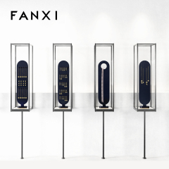 FANXI New arrival design earring necklace jewelry display rack magnetic jewellery stand display set for jewelry store