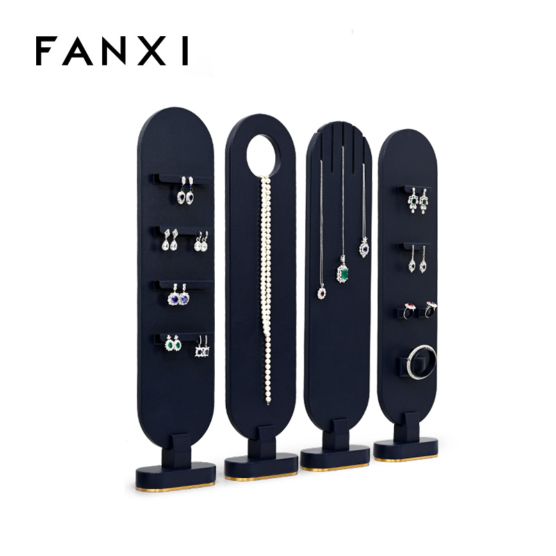 FANXI New arrival design earring necklace jewelry display rack magnetic jewellery stand display set for jewelry store