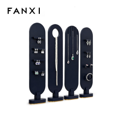 FANXI New arrival design earring necklace jewelry display rack magnetic jewellery stand display set for jewelry store