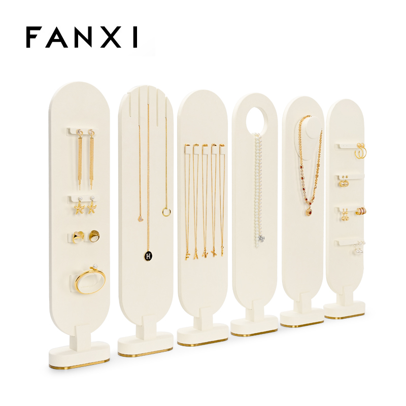 FANXI Elegant design Jewelry display stands for store luxury jewelry store showcase exhibitor display set for ring necklace