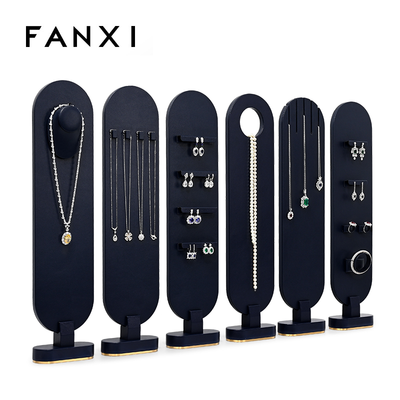 FANXI New arrival design earring necklace jewelry display rack magnetic jewellery stand display set for jewelry store