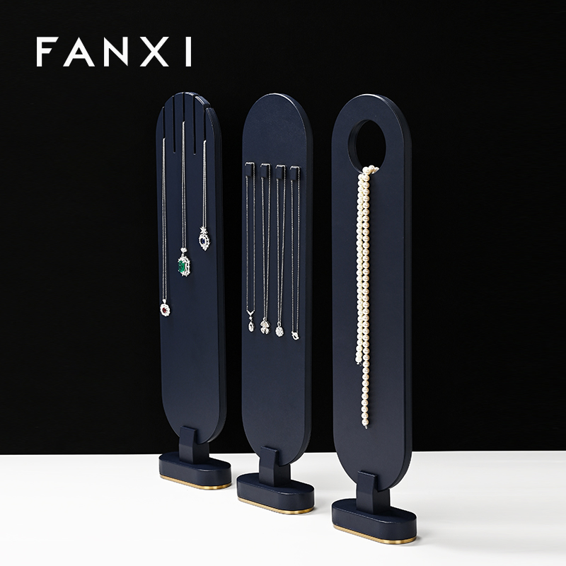 FANXI New arrival design earring necklace jewelry display rack magnetic jewellery stand display set for jewelry store