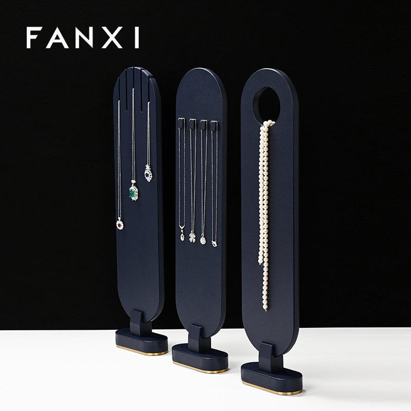 FANXI New arrival design earring necklace jewelry display rack magnetic jewellery stand display set for jewelry store