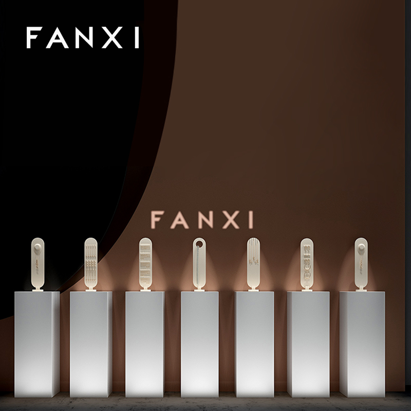 FANXI Elegant design Jewelry display stands for store luxury jewelry store showcase exhibitor display set for ring necklace