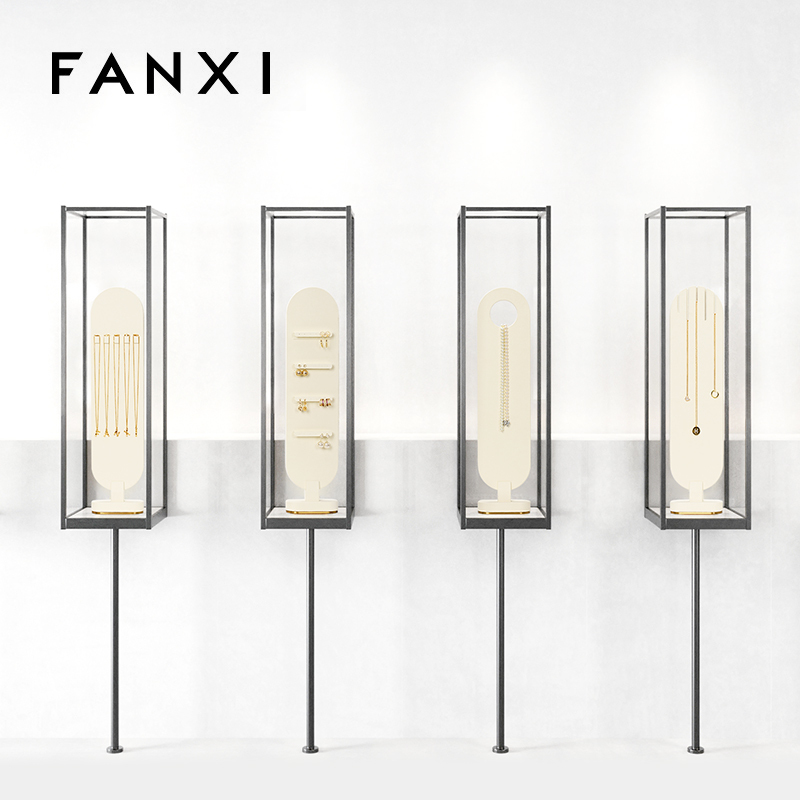 FANXI Elegant design Jewelry display stands for store luxury jewelry store showcase exhibitor display set for ring necklace