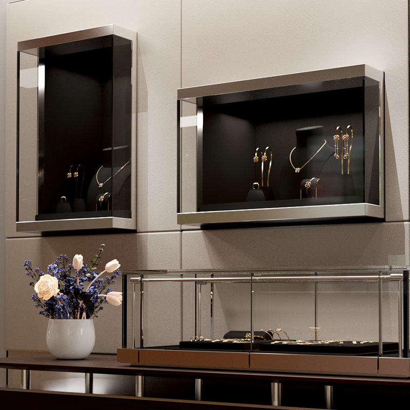 2023 New Arrival Designer Style Jewelry Display Set High Quality Black Microfiber Jewelry Holder