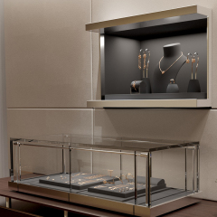 Fanxi Fashional Grey Jewelry Stand Set High Quality Microfiber Jewelry Holder with Custom Logo For Showcase