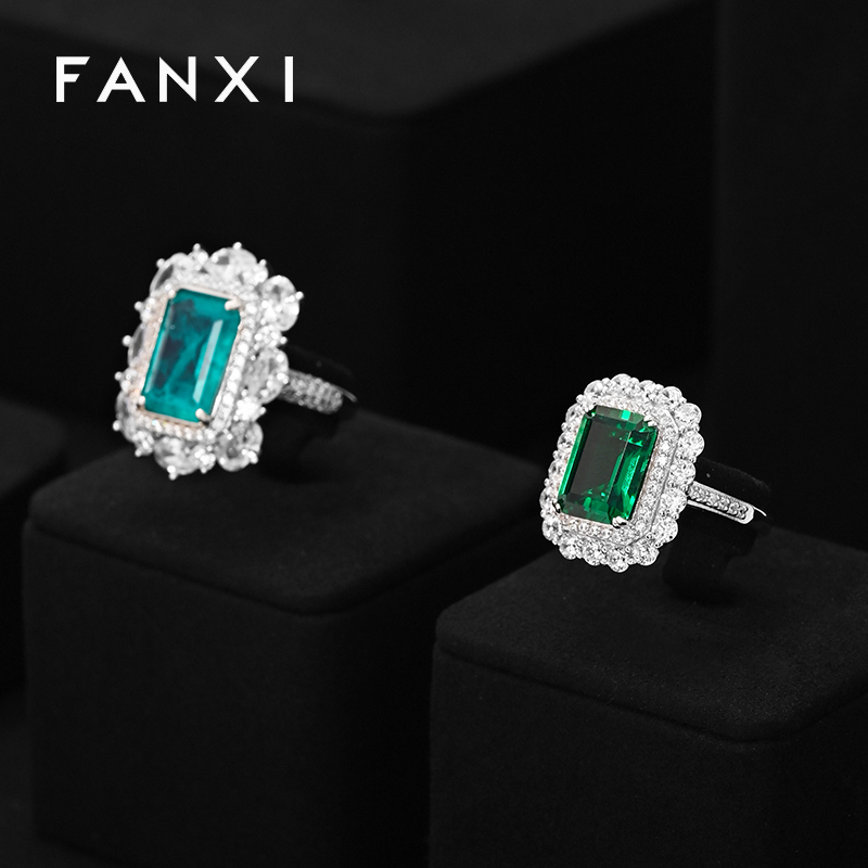 FANXI Jewelry Display Rack For Bracelet Earrings Ring Brooch Exhibitor Organizer Custom Microfiber Metal Jewelry Display