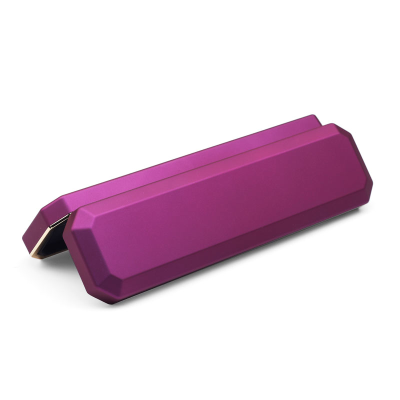 Fanxi Manufacturer Octagonal Shape Jewelry Box Luxury LED Light Jewelry Box Custom Logo Purple Jewelry Packaging Box For Pendant