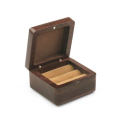 FANXI Custom Logo Small Walnut Jewellery Display Tray For Ring Wood Jewelry Case Jewelry box