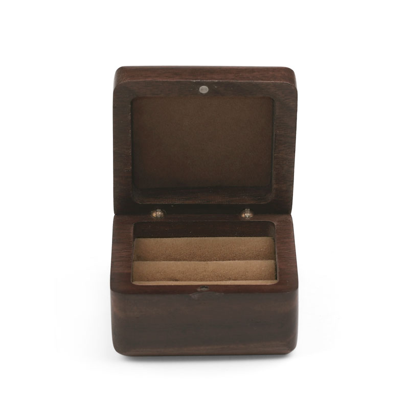 FANXI Custom Logo Small Walnut Jewellery Display Tray For Ring Wood Jewelry Case Jewelry box