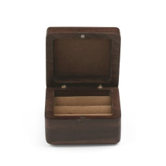 FANXI Custom Logo Small Walnut Jewellery Display Tray For Ring Wood Jewelry Case Jewelry box