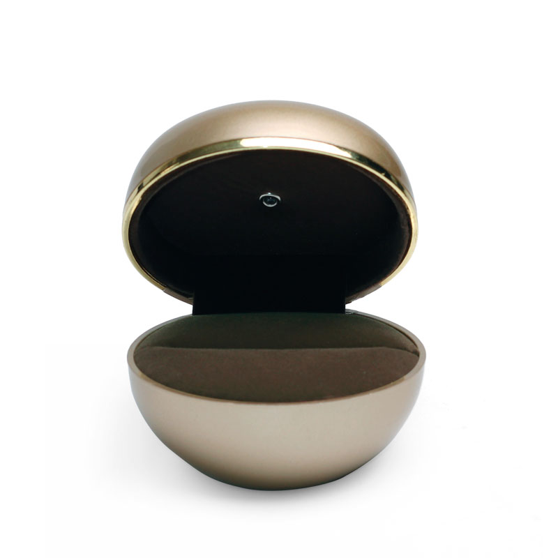 FANXI Wholesale Luxury Champagne Rubber Paint Jewelry Boxes Packaging Plastic Jewellery Light Box with Special Design
