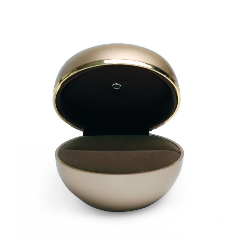 FANXI Wholesale Luxury Champagne Rubber Paint Jewelry Boxes Packaging Plastic Jewellery Light Box with Special Design