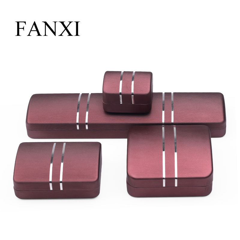 Fanxi Wholesale Manufacturer Elegant Custom Logo Proposal Quality Pu Leather Jewellery Box