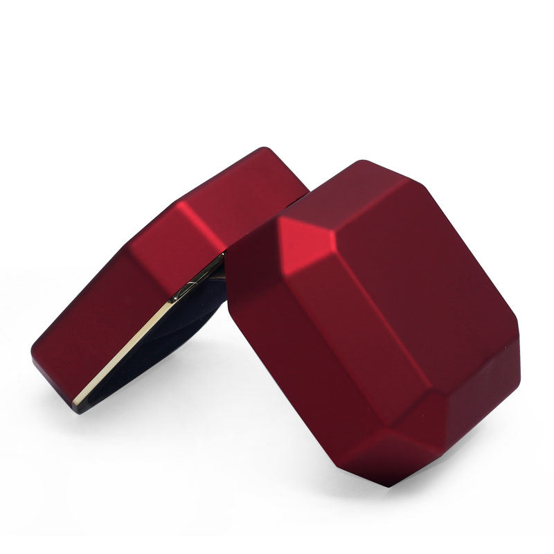 Fanxi Cutomized Shape New Custom Logo Jewelry Box Rubber Paint Luxury Red Wine Ring Box