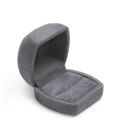 FANXI Custom High-end Luxury Dark Grey Microfiber Fabric Jewelry Box Packaging Elegant Gift Box for Jewelry Box