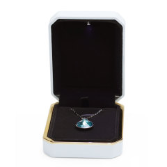 FANXI New Design Octagonal Shape Accept Custom High End White Jewelry Box Flannelette and Rubber Paint Jewelry Box