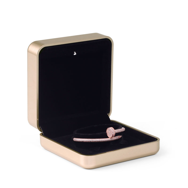 Fanxi High Quality Champagne Bracelet Gift Rubber Print Box Jewelry Wholesale Led Jewellery Box