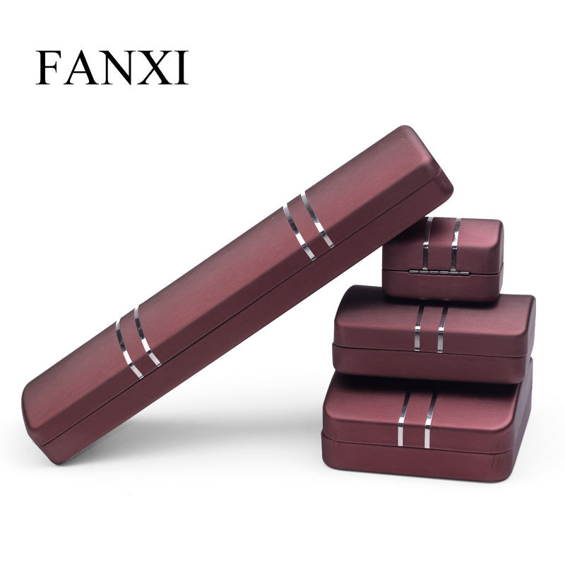 Fanxi Wholesale Manufacturer Elegant Custom Logo Proposal Quality Pu Leather Jewellery Box