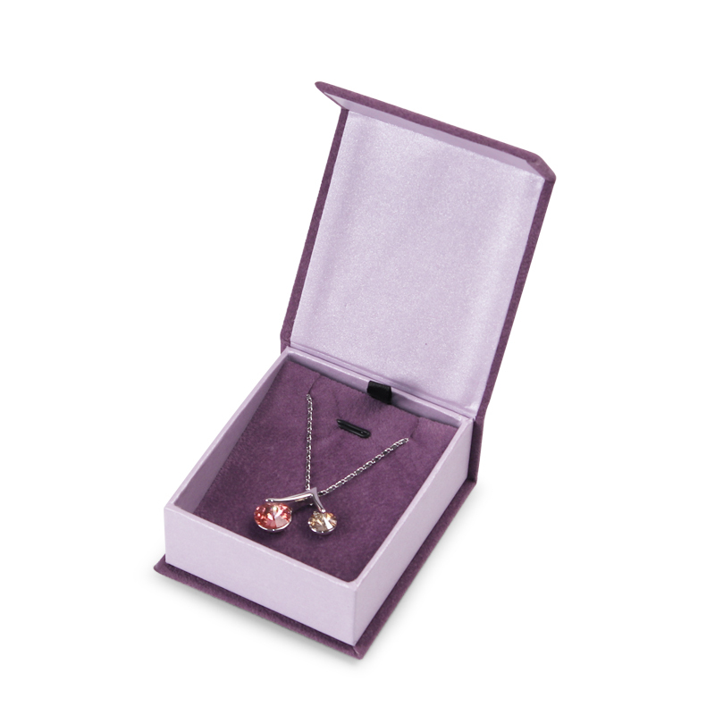 Fanxi Exquisite Purple Velvet Cardboard Jewelry box Jewelry Display Box Jewelry Storage box