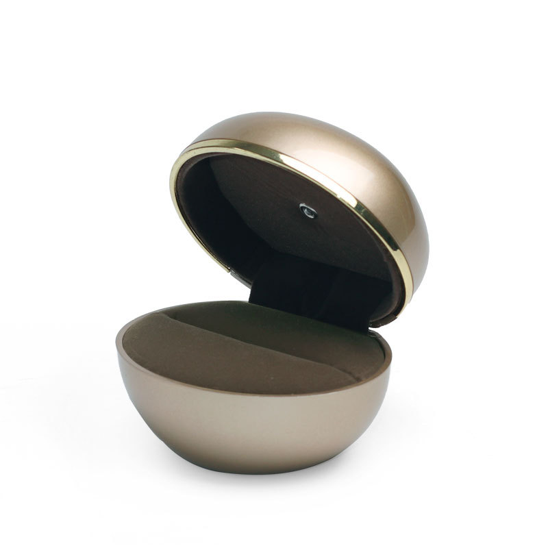 FANXI Wholesale Luxury Champagne Rubber Paint Jewelry Boxes Packaging Plastic Jewellery Light Box with Special Design