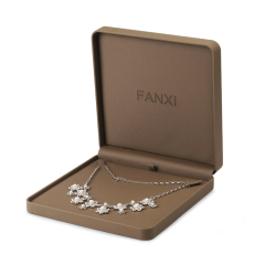 Fanxi Brown Jewelry Flannel Packaging Sets Big Gift Pearl Choker Storage Boxes Large Size Gift Boxes for Jewelry