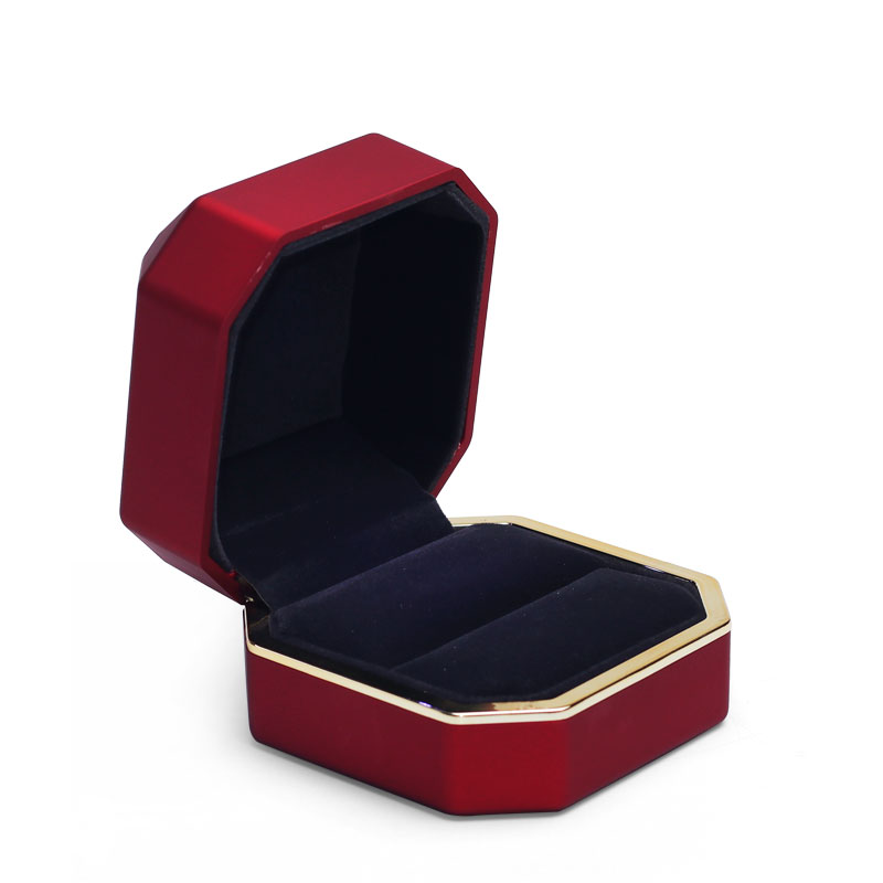 Fanxi Cutomized Shape New Custom Logo Jewelry Box Rubber Paint Luxury Red Wine Ring Box