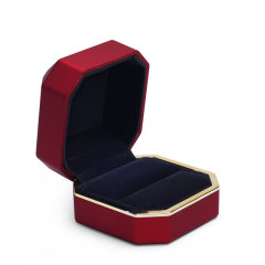 Fanxi Cutomized Shape New Custom Logo Jewelry Box Rubber Paint Luxury Red Wine Ring Box