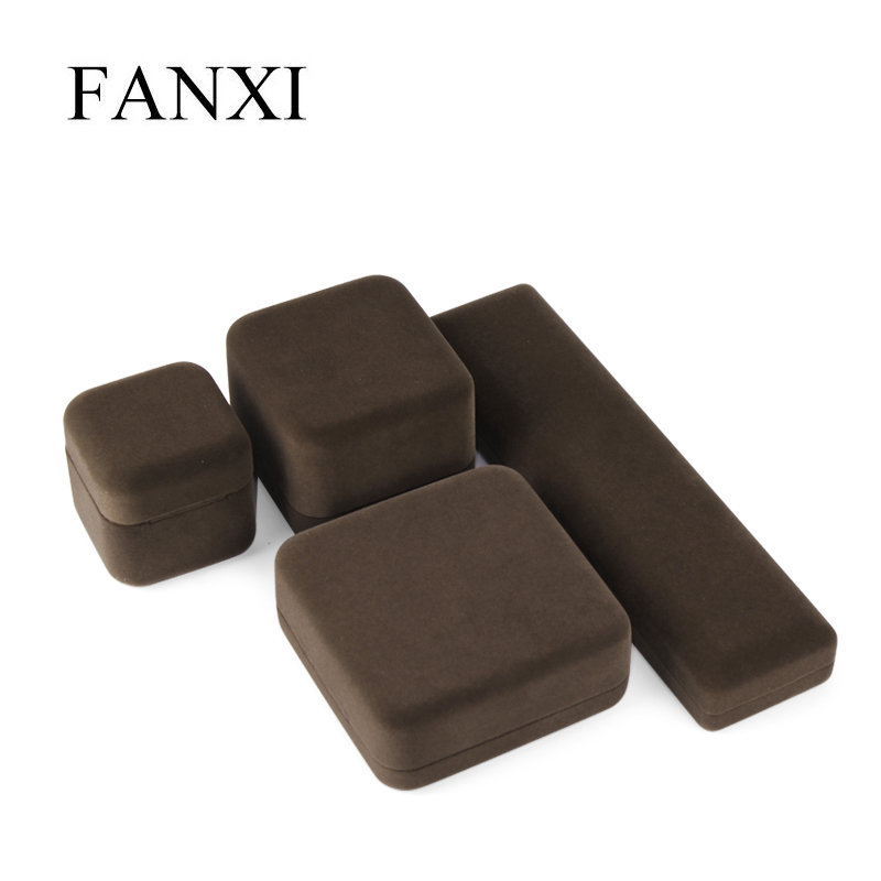 Fanxi Customized Velvet Luxury Round Jewelry Flat Bracelet Gift Box With Free Logo