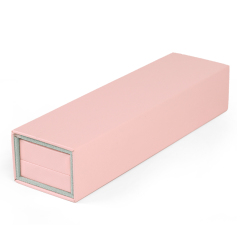 Fanxi Accept Customized Logo Pink PU Leather Microfiber Jewelry Packaging Box