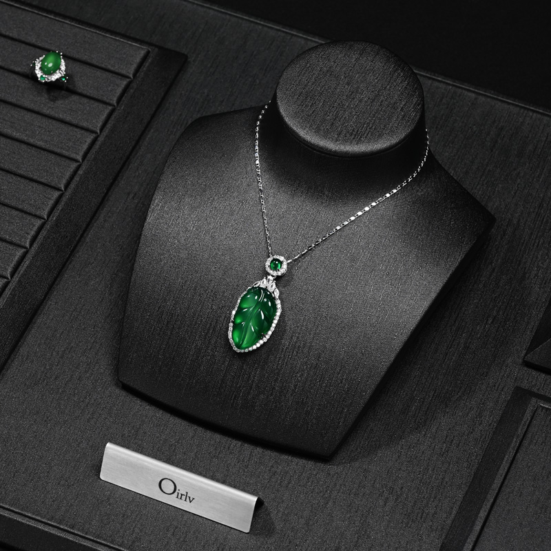 FANXI New Model Jewelry Display Sets With Black Pu Leather For Ring Earring Window Display Sets