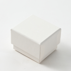White Paper Ring Box Single Double Slots Custom Logo Jewelry Storage Box
