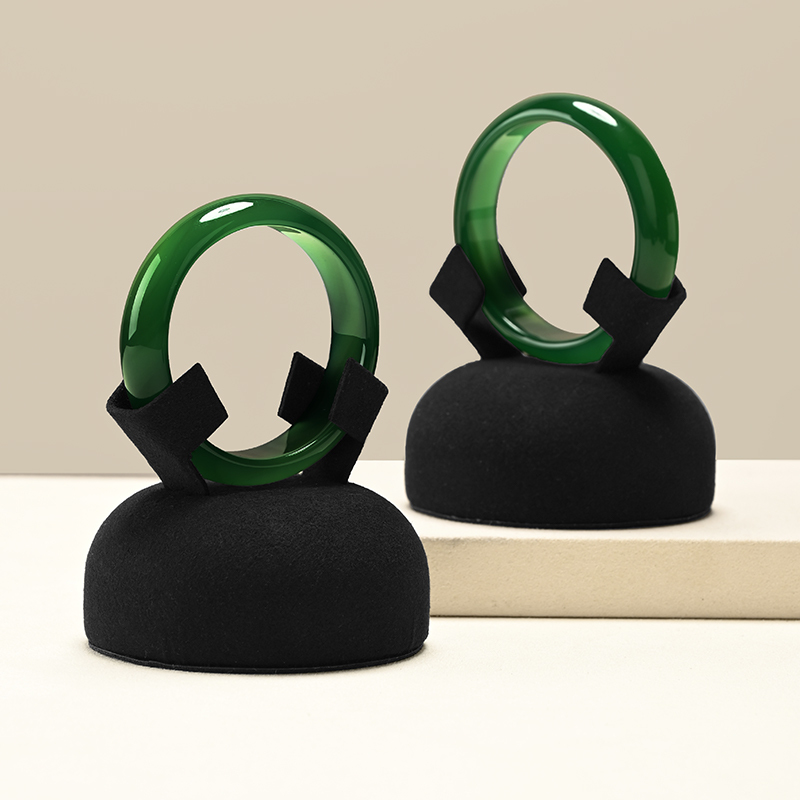 J018 Jewelry Display Stand Black Microfiber Earring Ring Bracelet Necklace Display Stand